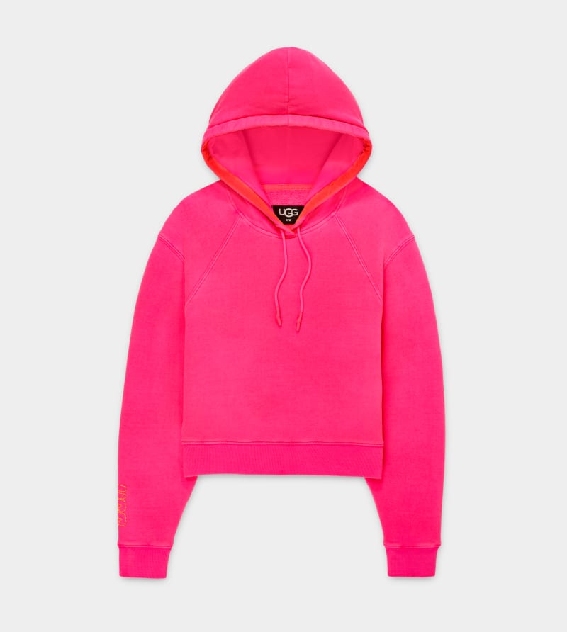 UGG Mallory Cropped Hoodie for Women in Neon Pink